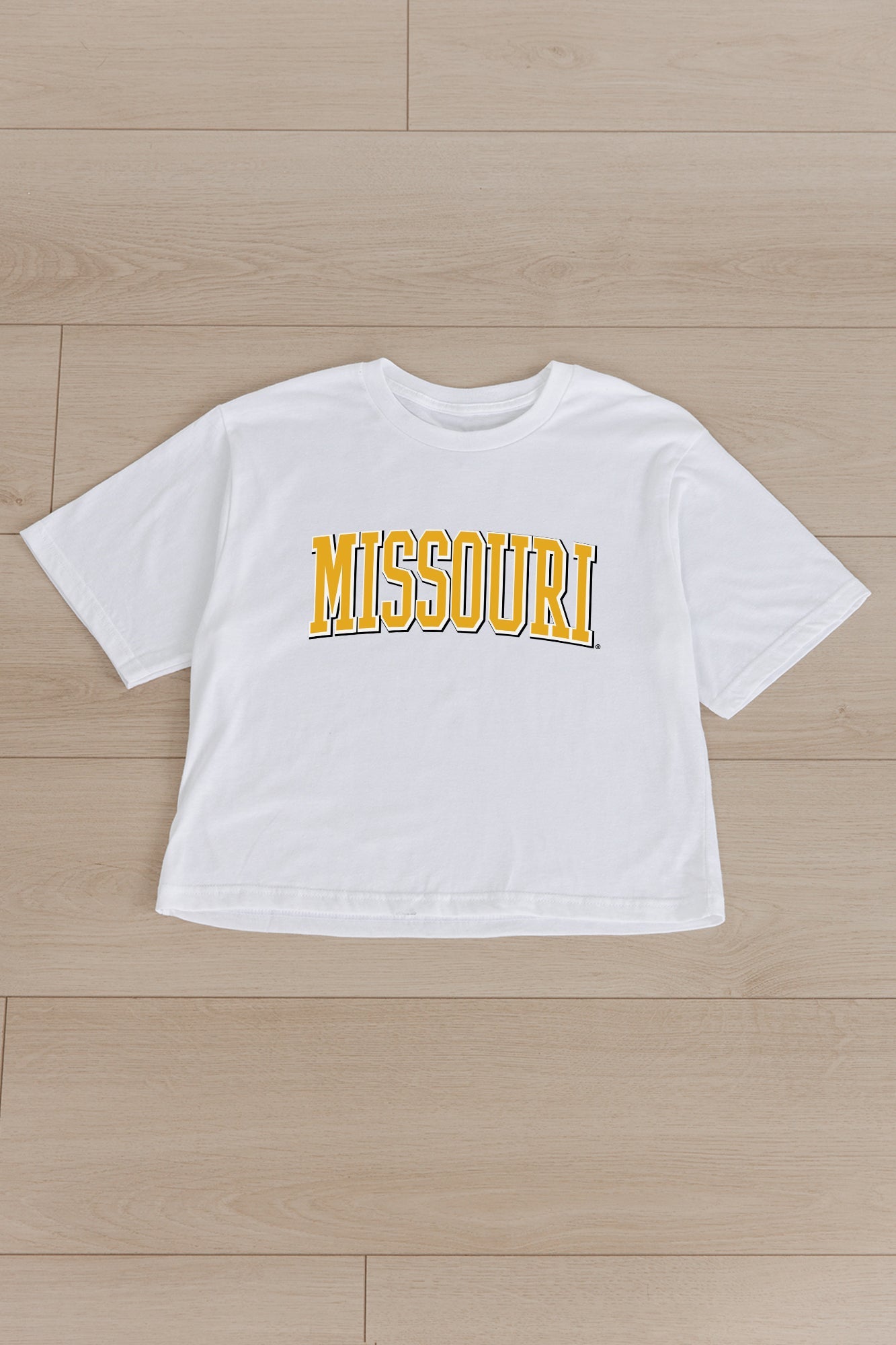 MISSOURI TIGERS ALL-STAR APPEAL BOXY FIT WOMEN'S CROPPED TEE BY MADI PREWETT TROUTT