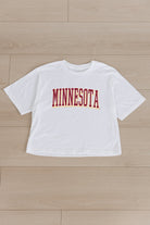 MINNESOTA GOLDEN GOPHERS ALL-STAR APPEAL BOXY FIT WOMEN'S CROPPED TEE BY MADI PREWETT TROUTT