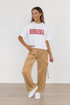 NEBRASKA CORNHUSKERS ALL-STAR APPEAL BOXY FIT WOMEN'S CROPPED TEE BY MADI PREWETT TROUTT