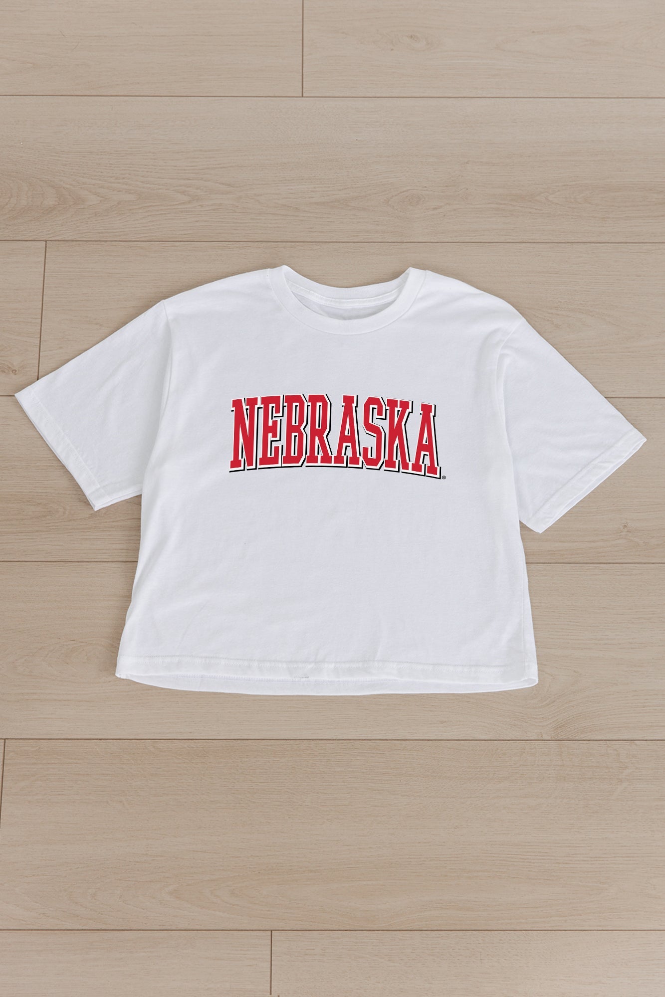 NEBRASKA CORNHUSKERS ALL-STAR APPEAL BOXY FIT WOMEN'S CROPPED TEE BY MADI PREWETT TROUTT