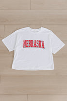 NEBRASKA CORNHUSKERS ALL-STAR APPEAL BOXY FIT WOMEN'S CROPPED TEE BY MADI PREWETT TROUTT