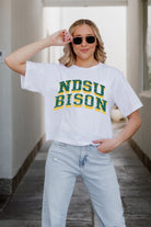 NORTH DAKOTA STATE BISON CLAIM TO FAME BOXY FIT WOMEN'S CROPPED TEE