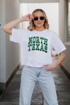 NORTH TEXAS MEAN GREEN CLAIM TO FAME BOXY FIT WOMEN'S CROPPED TEE