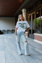 NEW YORK JETS GAMEDAY GOALS BOXY FIT WOMEN'S CROP TEE