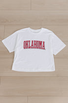 OKLAHOMA SOONERS ALL-STAR APPEAL BOXY FIT WOMEN'S CROPPED TEE BY MADI PREWETT TROUTT