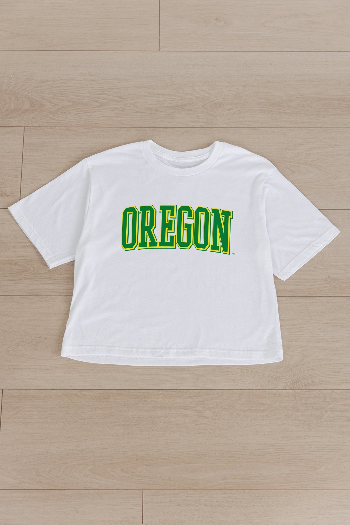 OREGON DUCKS ALL-STAR APPEAL BOXY FIT WOMEN'S CROPPED TEE BY MADI PREWETT TROUTT