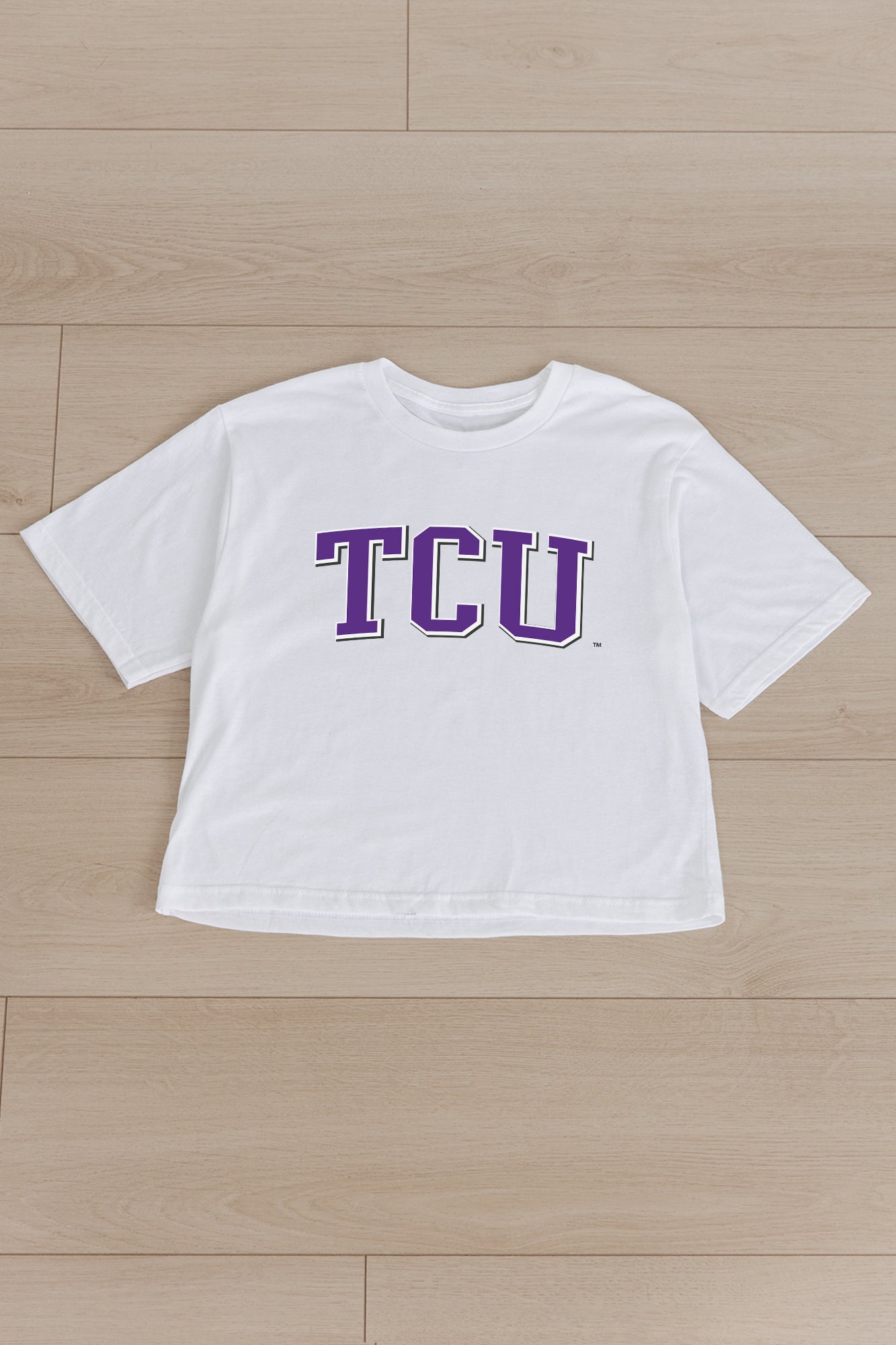 TCU HORNED FROGS ALL-STAR APPEAL BOXY FIT WOMEN'S CROPPED TEE BY MADI PREWETT TROUTT