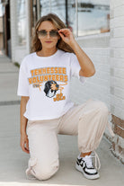 TENNESSEE VOLUNTEERS GAMEDAY GOALS BOXY FIT WOMEN'S CROP TEE