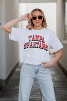 TAMPA SPARTANS CLAIM TO FAME BOXY FIT WOMEN'S CROPPED TEE