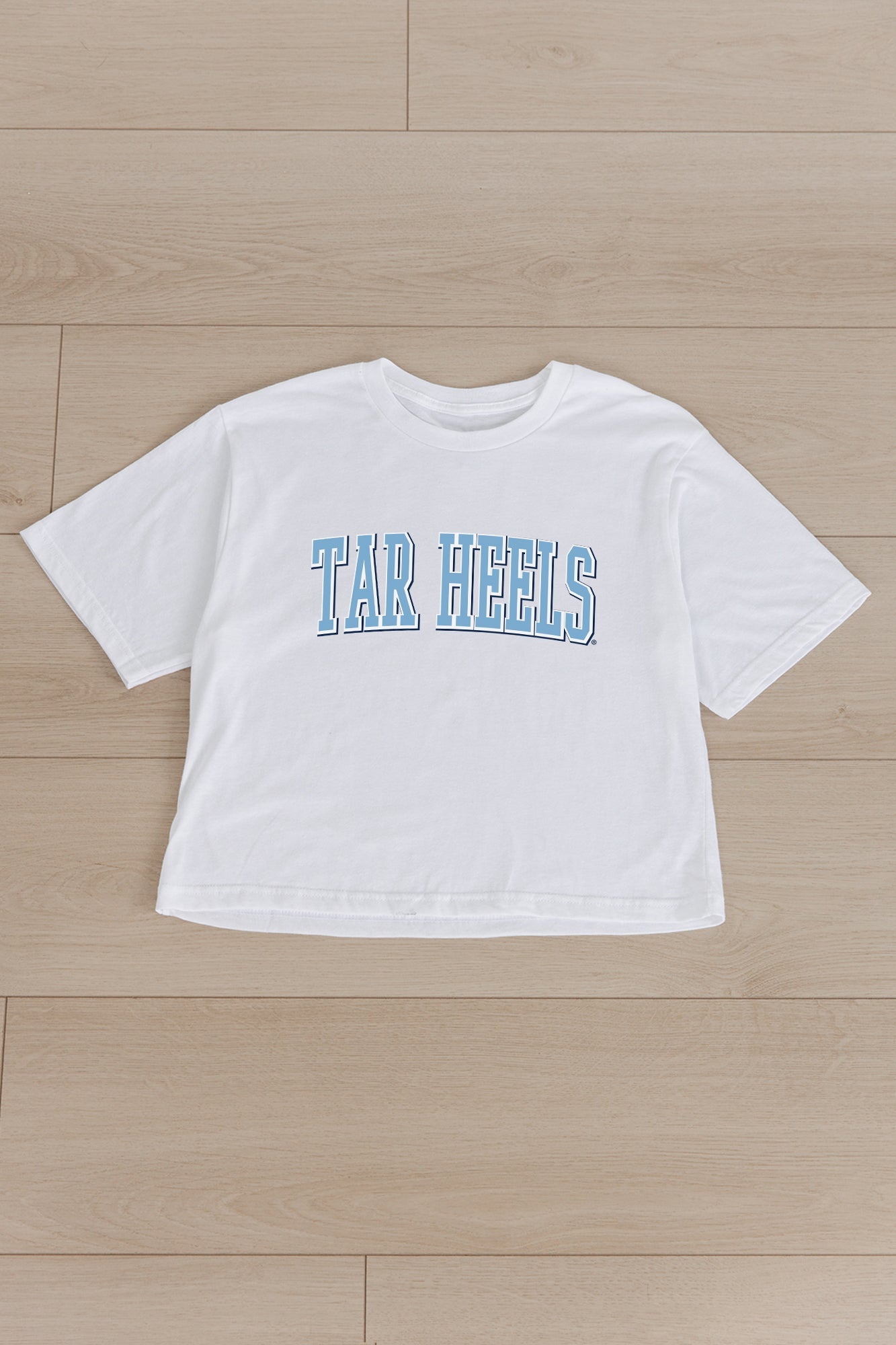 NORTH CAROLINA TAR HEELS ALL-STAR APPEAL BOXY FIT WOMEN'S CROPPED TEE BY MADI PREWETT TROUTT