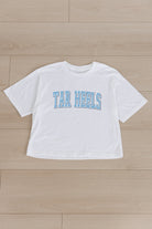 NORTH CAROLINA TAR HEELS ALL-STAR APPEAL BOXY FIT WOMEN'S CROPPED TEE BY MADI PREWETT TROUTT