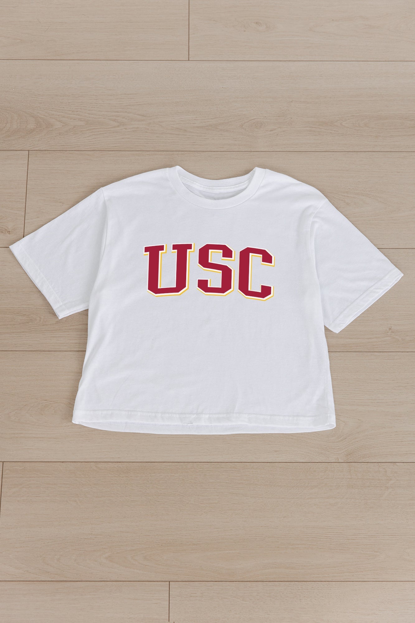 USC TROJANS ALL-STAR APPEAL BOXY FIT WOMEN'S CROPPED TEE BY MADI PREWETT TROUTT