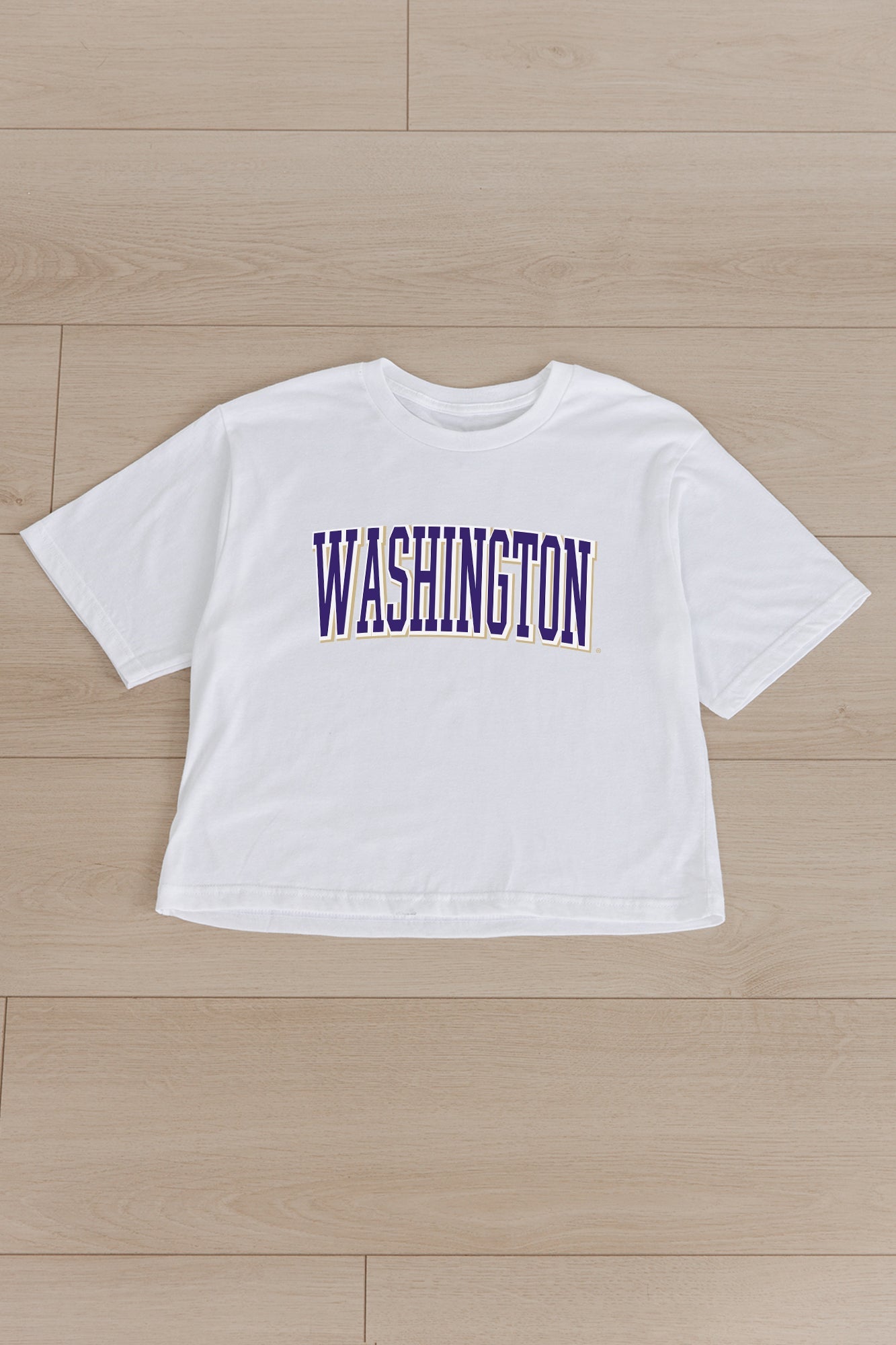 WASHINGTON HUSKIES ALL-STAR APPEAL BOXY FIT WOMEN'S CROPPED TEE BY MADI PREWETT TROUTT