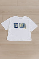 WEST VIRGINIA MOUNTAINEERS ALL-STAR APPEAL BOXY FIT WOMEN'S CROPPED TEE BY MADI PREWETT TROUTT