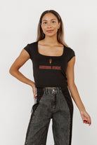 ARIZONA STATE SUN DEVILS LEGACY LOOK ROUND NECK 90'S CROP TEE BY MADI PREWETT TROUTT