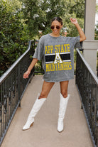 APPALACHIAN STATE MOUNTAINEERS ON THE BALL MINI RHINESTONE SHORT SLEEVE CLASSIC TEE