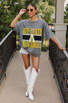 APPALACHIAN STATE MOUNTAINEERS ON THE BALL MINI RHINESTONE SHORT SLEEVE CLASSIC TEE