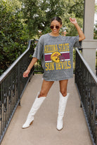 ARIZONA STATE SUN DEVILS ON THE BALL MINI RHINESTONE SHORT SLEEVE CLASSIC TEE