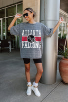 ATLANTA FALCONS ON THE BALL MINI RHINESTONE SHORT SLEEVE CLASSIC TEE