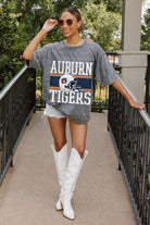 AUBURN TIGERS ON THE BALL MINI RHINESTONE SHORT SLEEVE CLASSIC TEE