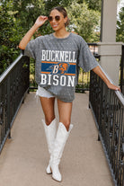 BUCKNELL BISON ON THE BALL MINI RHINESTONE SHORT SLEEVE CLASSIC TEE