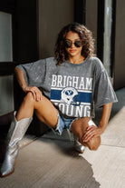 BYU COUGARS ON THE BALL MINI RHINESTONE SHORT SLEEVE CLASSIC TEE