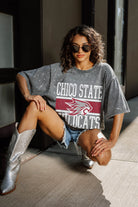 CHICO STATE WILDCATS ON THE BALL MINI RHINESTONE SHORT SLEEVE CLASSIC TEE