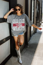 CHICO STATE WILDCATS ON THE BALL MINI RHINESTONE SHORT SLEEVE CLASSIC TEE