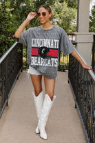 CINCINNATI BEARCATS ON THE BALL MINI RHINESTONE SHORT SLEEVE CLASSIC TEE