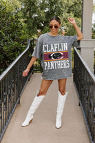 CLAFLIN PANTHERS ON THE BALL MINI RHINESTONE SHORT SLEEVE CLASSIC TEE