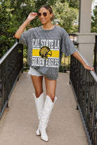 CAL STATE LOS ANGELES GOLDEN EAGLES ON THE BALL MINI RHINESTONE SHORT SLEEVE CLASSIC TEE