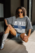 COLORADO SCHOOL OF MINES BURROS ON THE BALL MINI RHINESTONE SHORT SLEEVE CLASSIC TEE