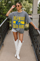 DELAWARE BLUE HENS ON THE BALL MINI RHINESTONE SHORT SLEEVE CLASSIC TEE