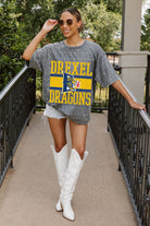 DREXEL UNIVERSITY DRAGONS ON THE BALL MINI RHINESTONE SHORT SLEEVE CLASSIC TEE