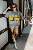 DREXEL UNIVERSITY DRAGONS ON THE BALL MINI RHINESTONE SHORT SLEEVE CLASSIC TEE