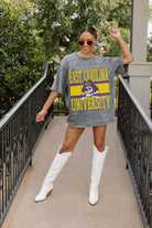 EAST CAROLINA PIRATES ON THE BALL MINI RHINESTONE SHORT SLEEVE CLASSIC TEE