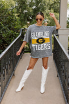 GRAMBLING STATE TIGERS ON THE BALL MINI RHINESTONE SHORT SLEEVE CLASSIC TEE