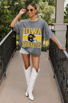 IOWA HAWKEYES ON THE BALL MINI RHINESTONE SHORT SLEEVE CLASSIC TEE