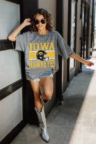 IOWA HAWKEYES ON THE BALL MINI RHINESTONE SHORT SLEEVE CLASSIC TEE