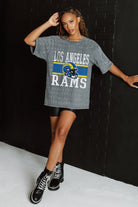 LOS ANGELES RAMS ON THE BALL MINI RHINESTONE SHORT SLEEVE CLASSIC TEE