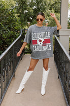 LOUISVILLE CARDINALS ON THE BALL MINI RHINESTONE SHORT SLEEVE CLASSIC TEE