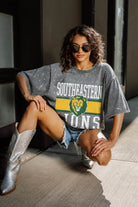 SOUTHEASTERN LOUISIANA LIONS ON THE BALL MINI RHINESTONE SHORT SLEEVE CLASSIC TEE