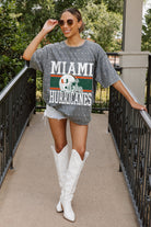 MIAMI HURRICANES ON THE BALL MINI RHINESTONE SHORT SLEEVE CLASSIC TEE