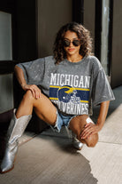 MICHIGAN WOLVERINES ON THE BALL MINI RHINESTONE SHORT SLEEVE CLASSIC TEE