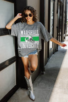 MARSHALL THUNDERING HERD ON THE BALL MINI RHINESTONE SHORT SLEEVE CLASSIC TEE