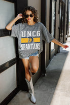 UNC GREENSBORO SPARTANS ON THE BALL MINI RHINESTONE SHORT SLEEVE CLASSIC TEE