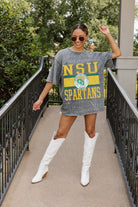 NORFOLK STATE SPARTANS ON THE BALL MINI RHINESTONE SHORT SLEEVE CLASSIC TEE