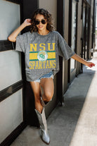 NORFOLK STATE SPARTANS ON THE BALL MINI RHINESTONE SHORT SLEEVE CLASSIC TEE