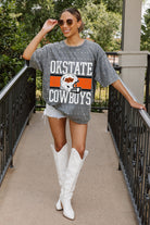 OKLAHOMA STATE COWBOYS ON THE BALL MINI RHINESTONE SHORT SLEEVE CLASSIC TEE