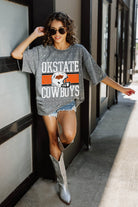 OKLAHOMA STATE COWBOYS ON THE BALL MINI RHINESTONE SHORT SLEEVE CLASSIC TEE